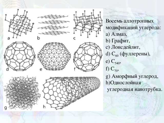 Аллотропные модификации углерода отличаются чем