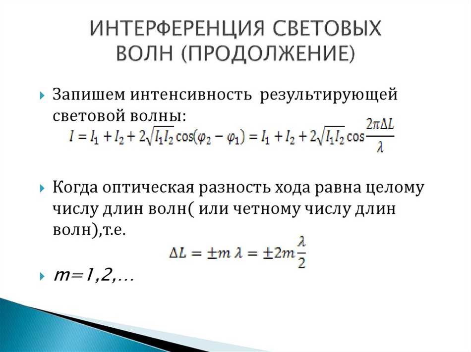 Что такое интенсивность световой волны