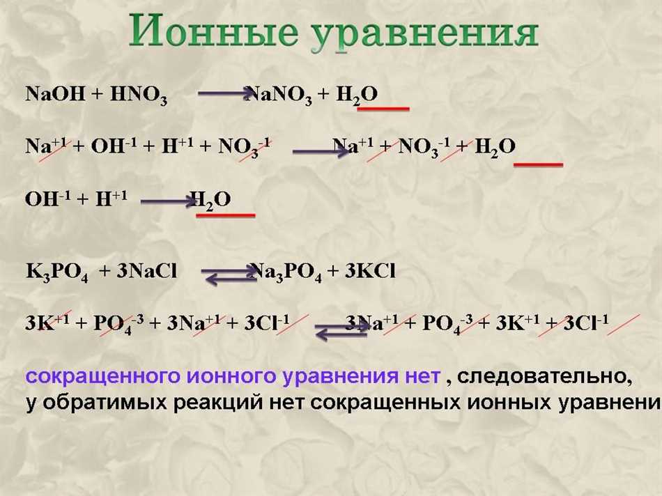 Что такое ионное уравнение