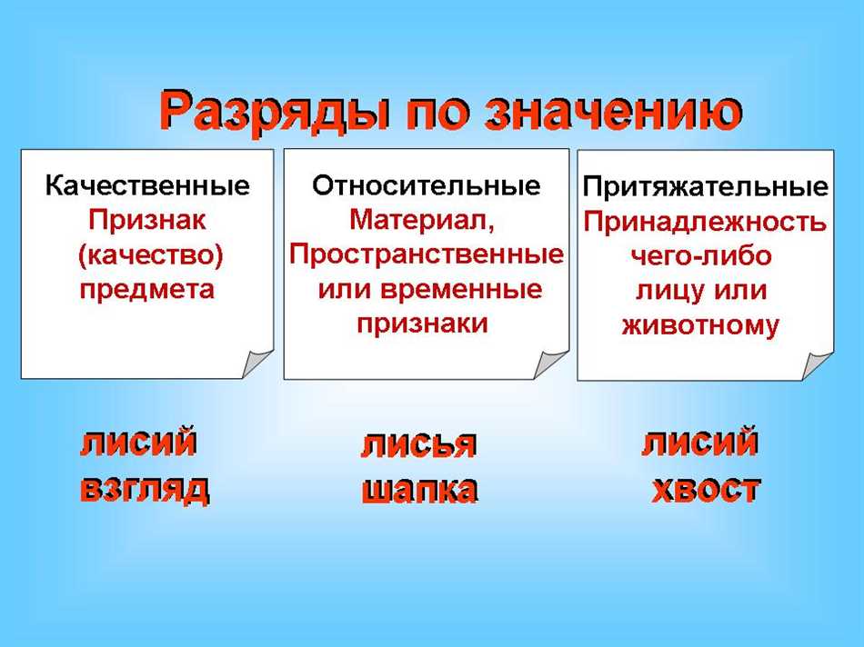 Упражнения на отработку навыков использования качественных прилагательных