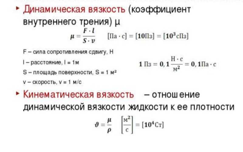 Что такое кинематическая вязкость