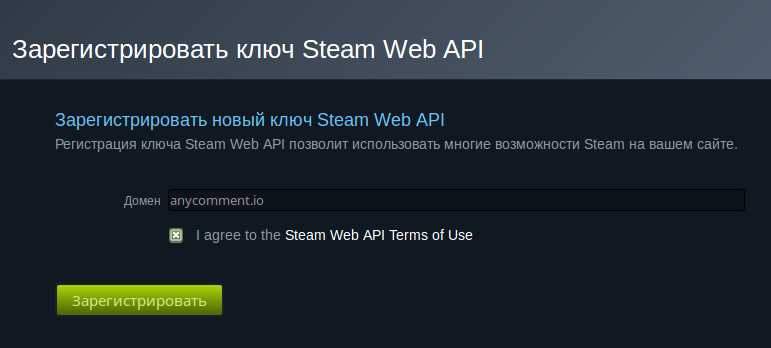 Принцип работы ключа API Steam