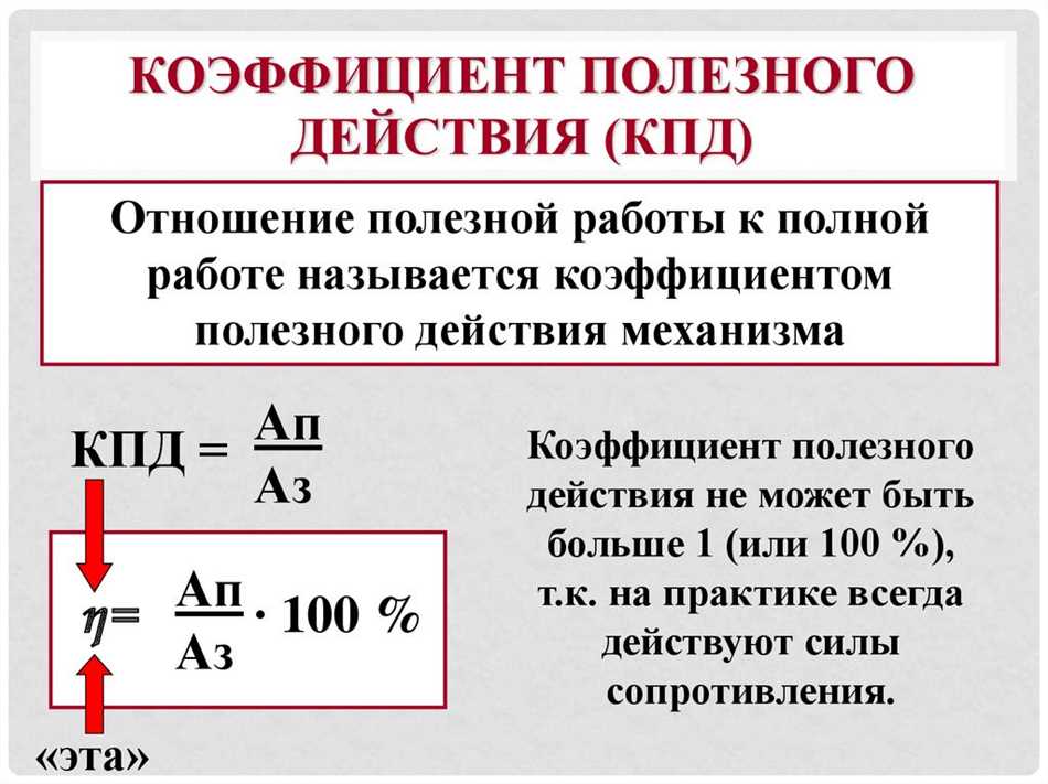 Важность коэффициента полезного действия для физики и техники