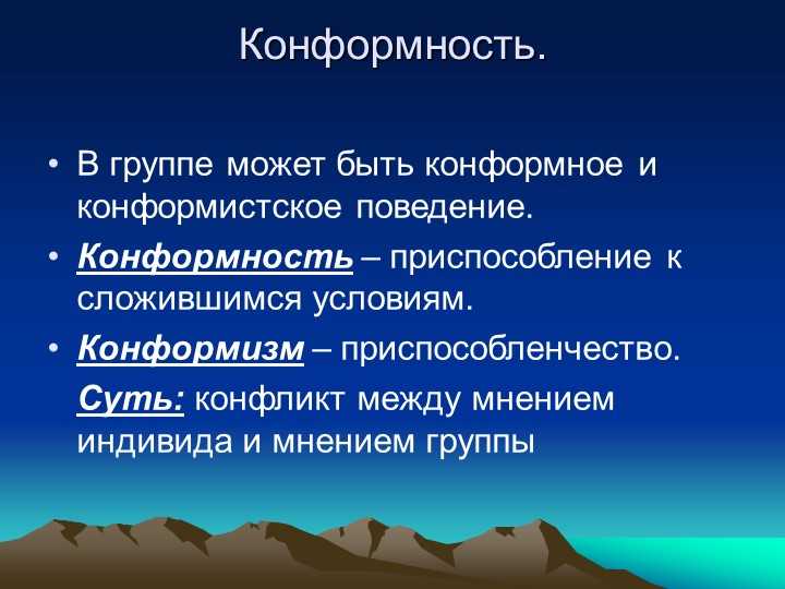 Что такое конформизм в обществознании