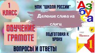 Что такое слог в 1 классе школы России