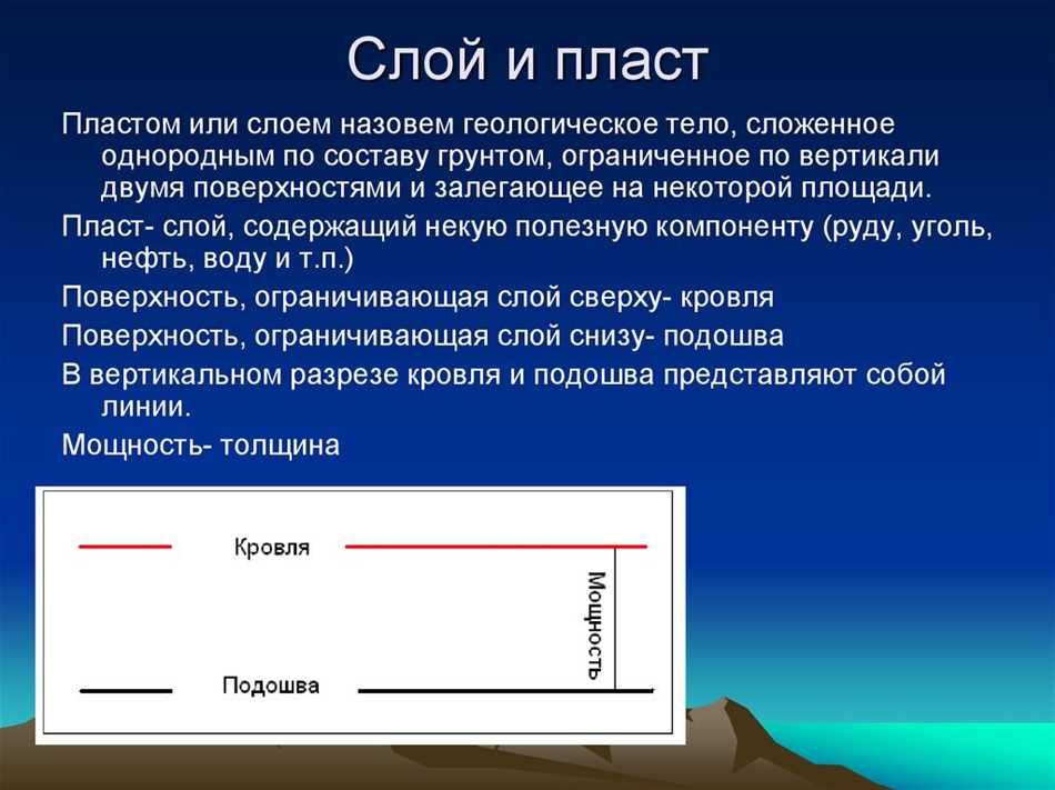 Образование и классификация слоев