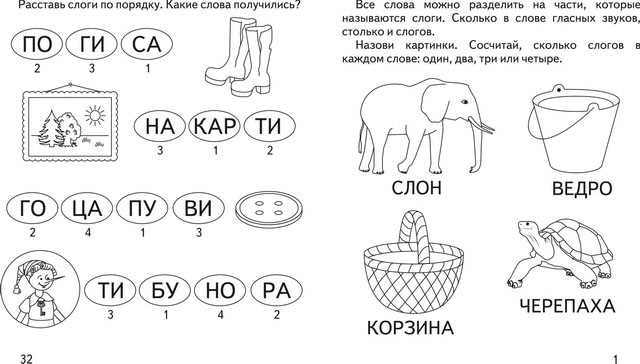 Разделение по слогам слова «день»