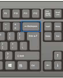 Применение клавиши Backspace в операционных системах