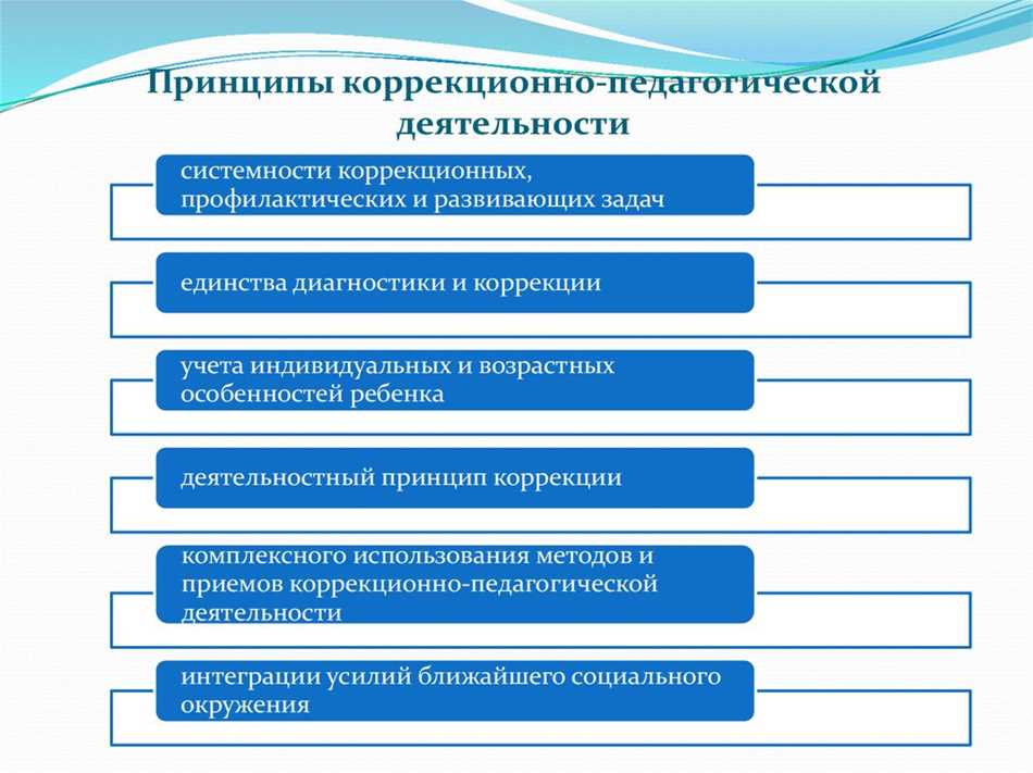 Принципы коррекции в специальной педагогике