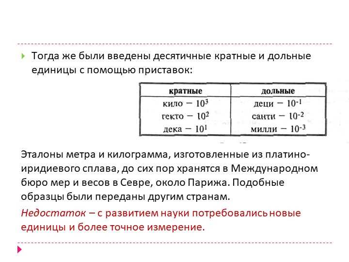 Кратные и дольные единицы в числовых системах