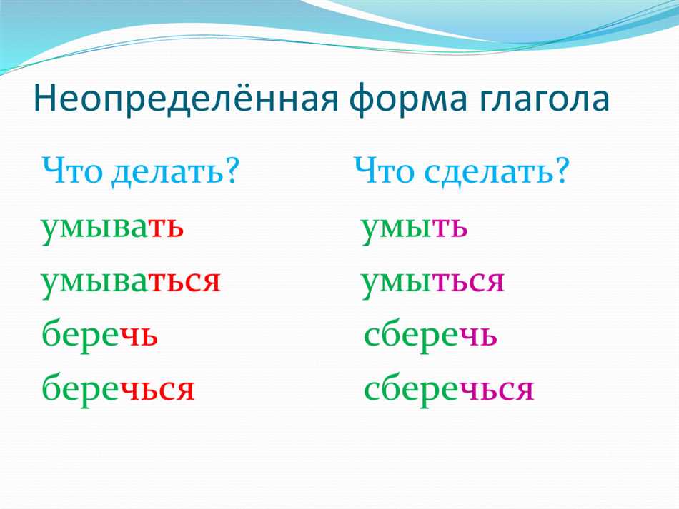 Способы образования неопределенной формы глагола