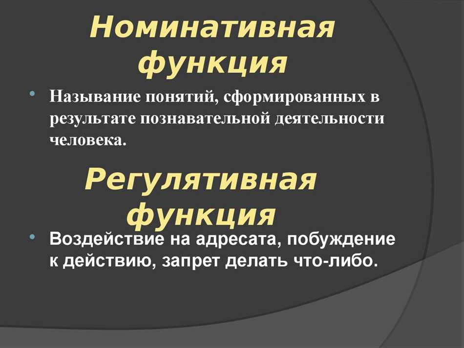 Номинативная функция слова: определение и особенности