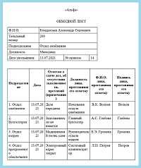 Как заполнять обходной лист?