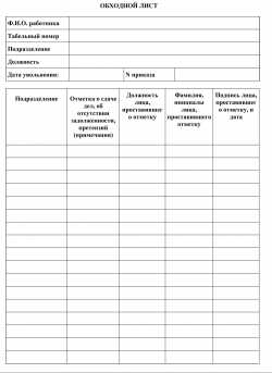 Обходной лист при устройстве на работу: что это такое и для чего нужен?