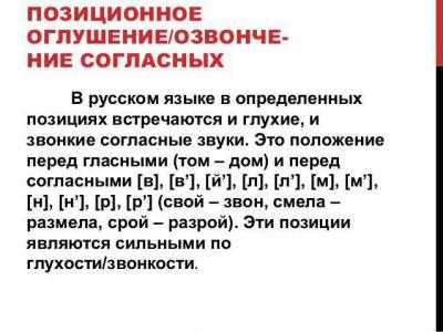 Оглушение в русском языке: понятие и особенности