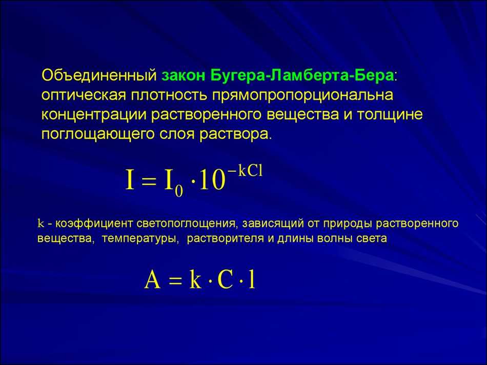 Определение оптической плотности в химии и физике