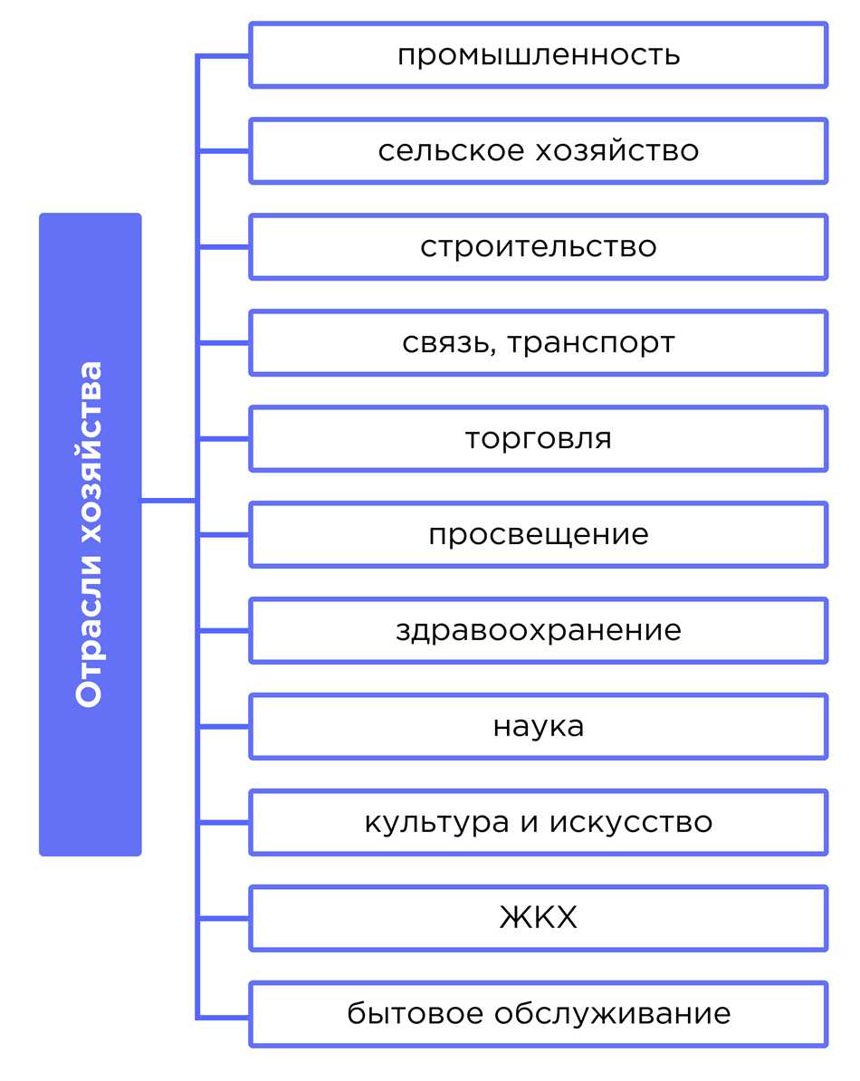 Понятие и основные принципы отраслевой структуры хозяйства