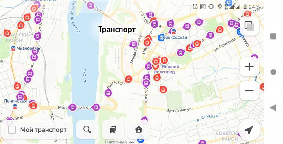 Технические ограничения при отображении автобусов на Яндекс.Картах