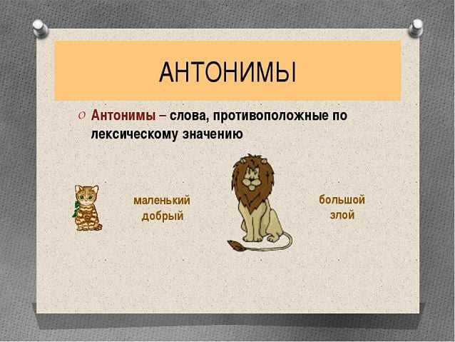 Примеры существительных антонимов: